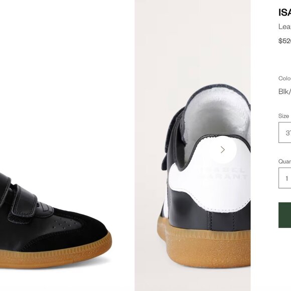 Isabel Marant Leather Beth Logo Sneakers Size 37 - Picture 4 of 4